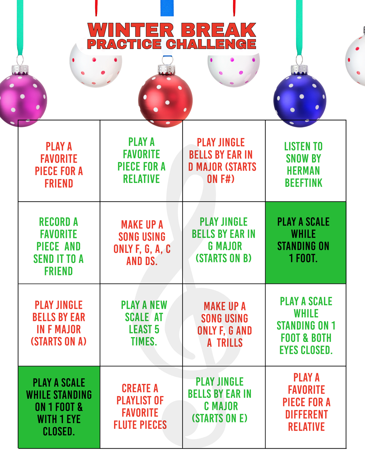 Fun Holiday Practice, Part 1: The Winter Break Practice Challenge