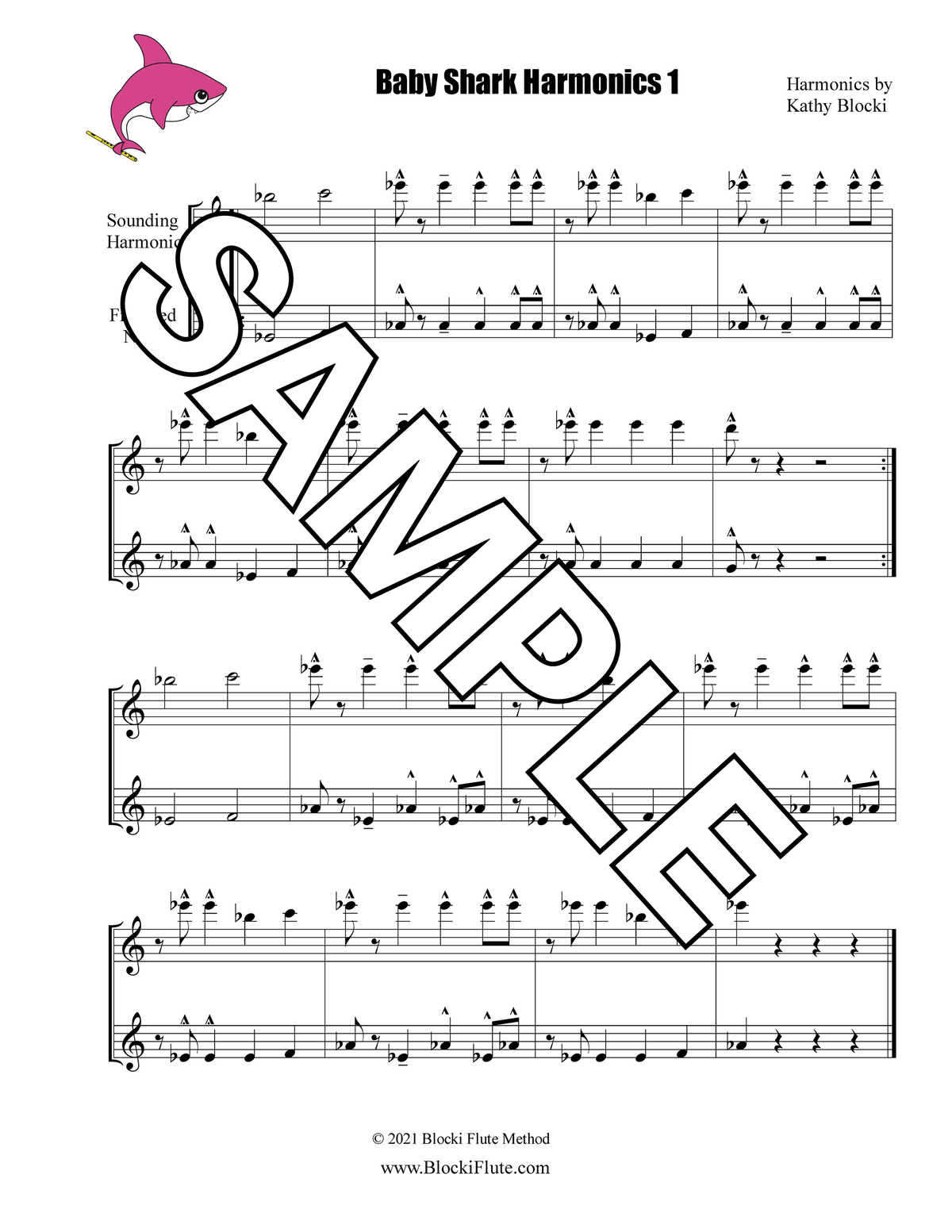 Baby Shark Harmonics PDF