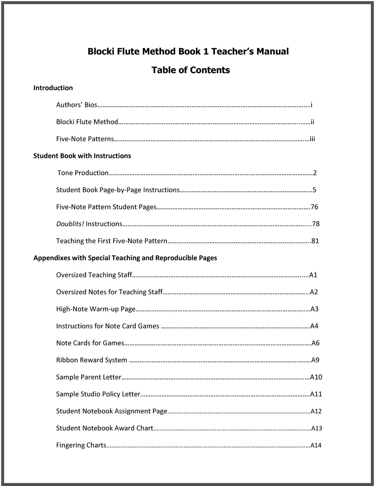Blocki Flute Method Teacher's Manual Book 1 (5th ed.)
