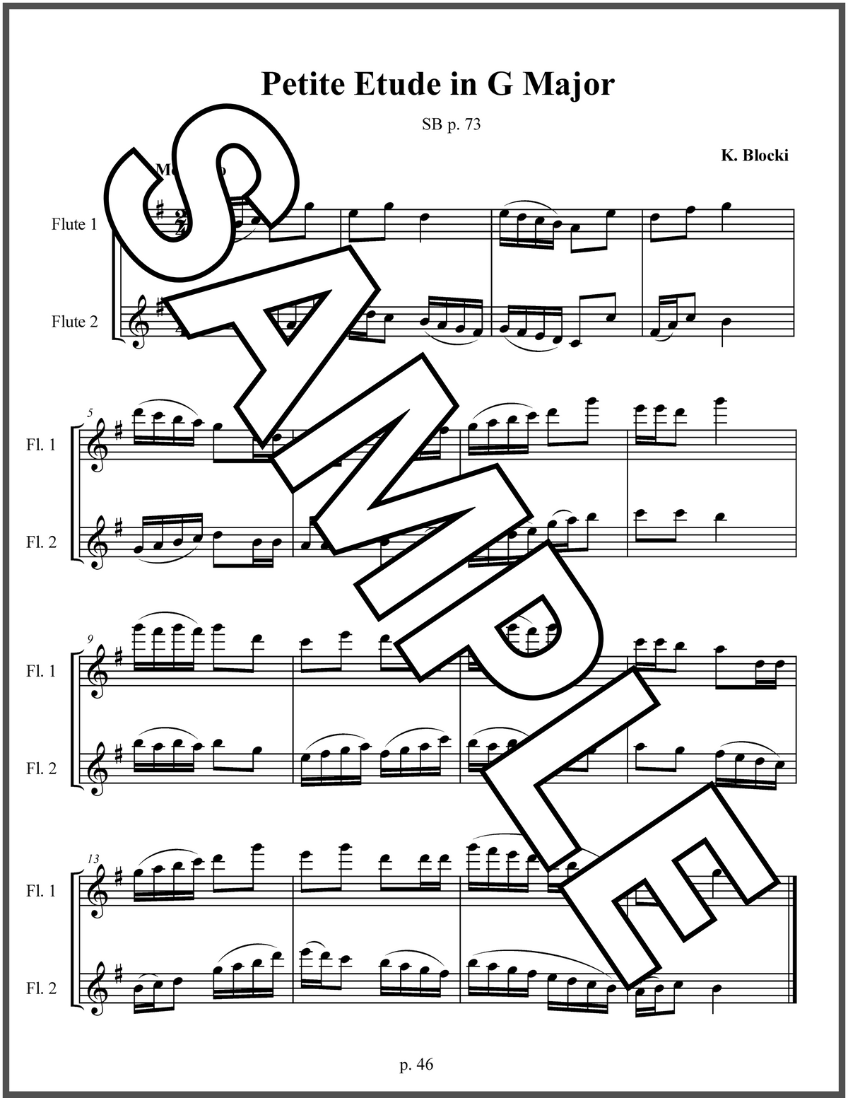 Blocki Flute Method Supplemental Duet Book 2
